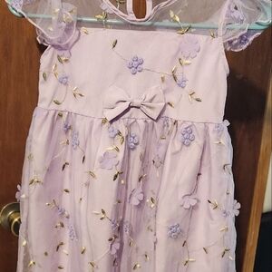 Lavender Floral Kids Dress